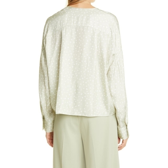 Vince Abstract Dot Silk Blend Blouse M - Picture 2 of 12
